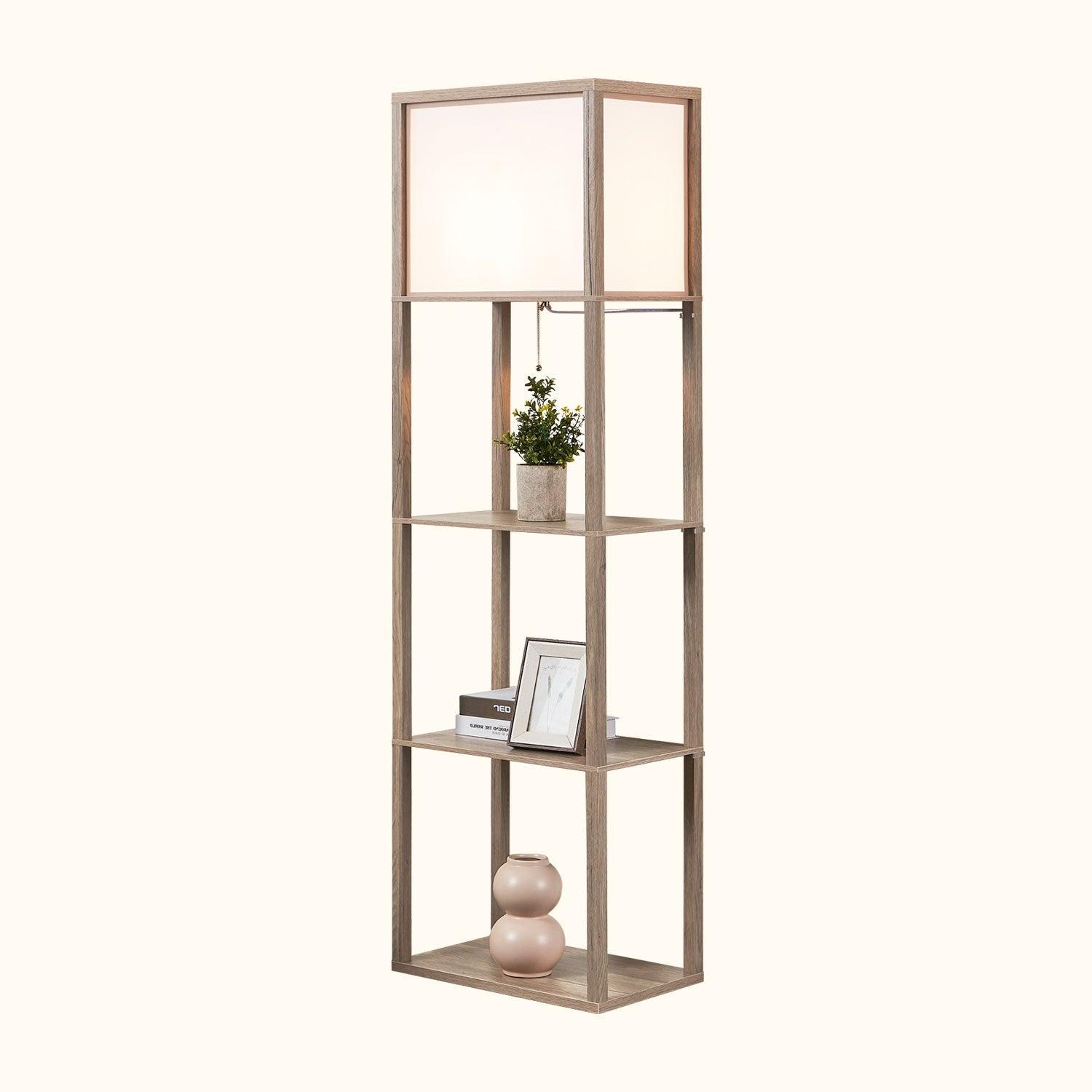 ATAMIN Avery Plus - 63" Floor Lamp with Shelves, LED Bulb Included