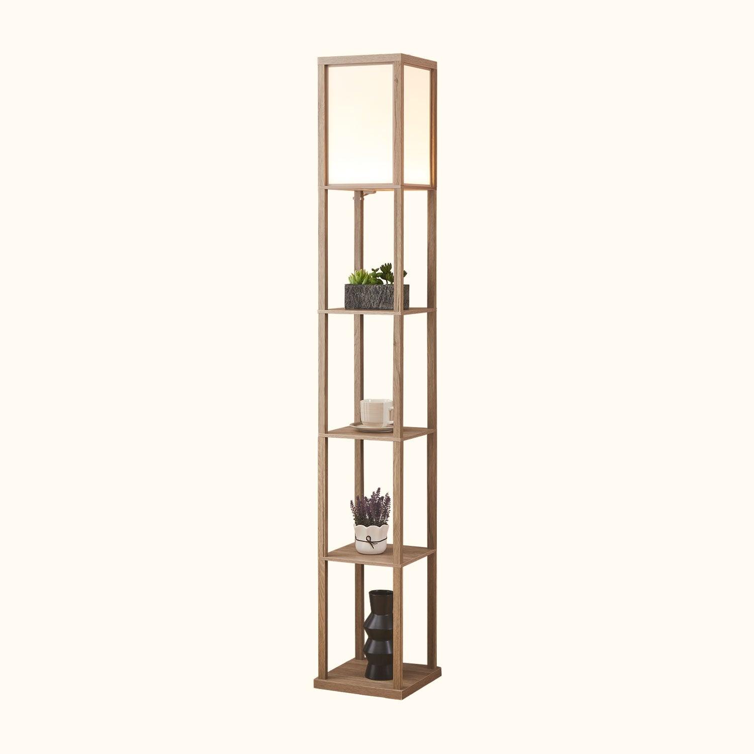 ATAMIN Alvin Dimmable Floor Lamp With Shelves & Integrated LED Lighting
