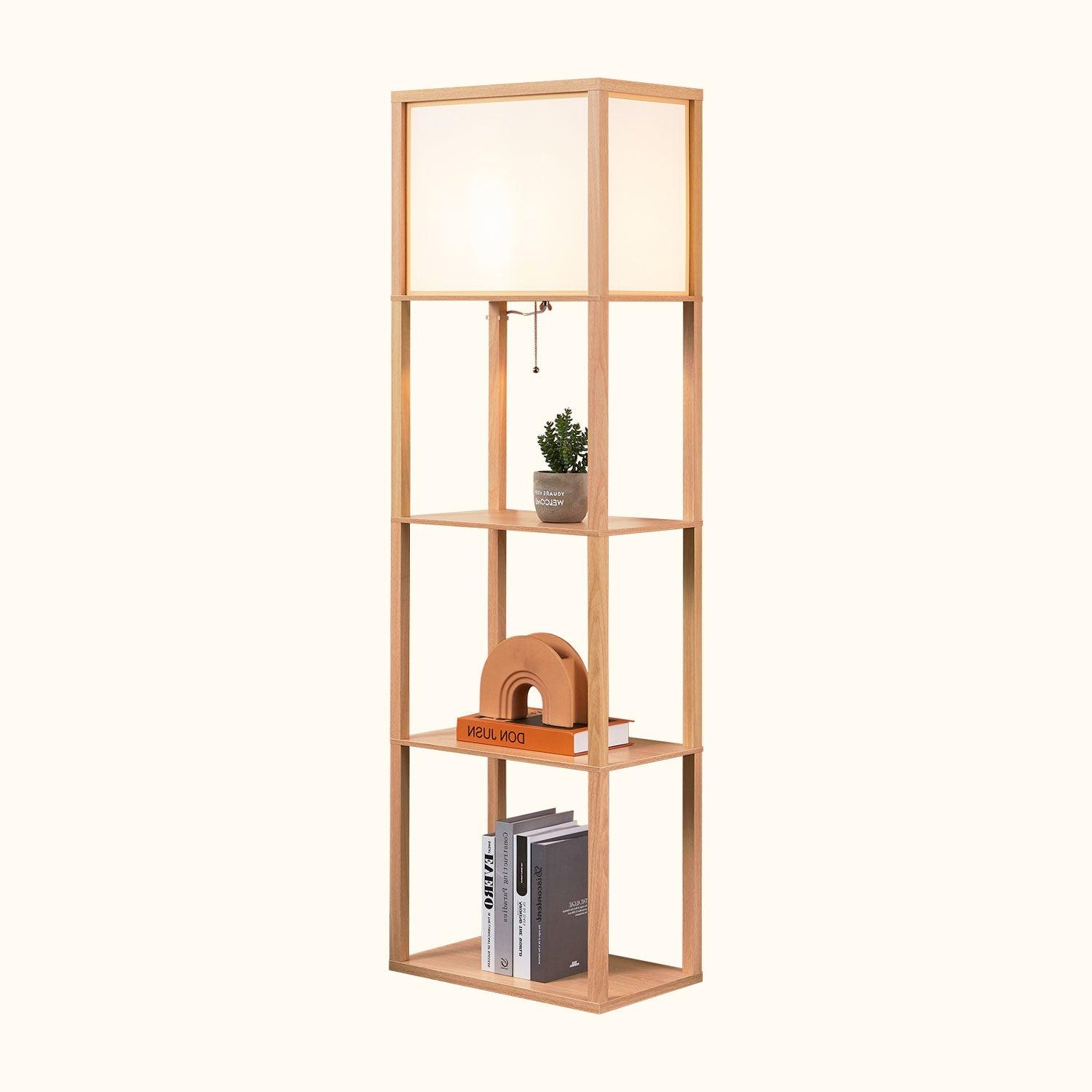 ATAMIN Avery Plus - 63" Floor Lamp with Shelves, LED Bulb Included