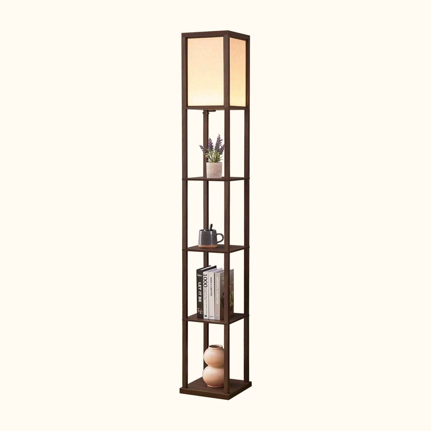 ATAMIN Alvin Dimmable Floor Lamp With Shelves & Integrated LED Lighting