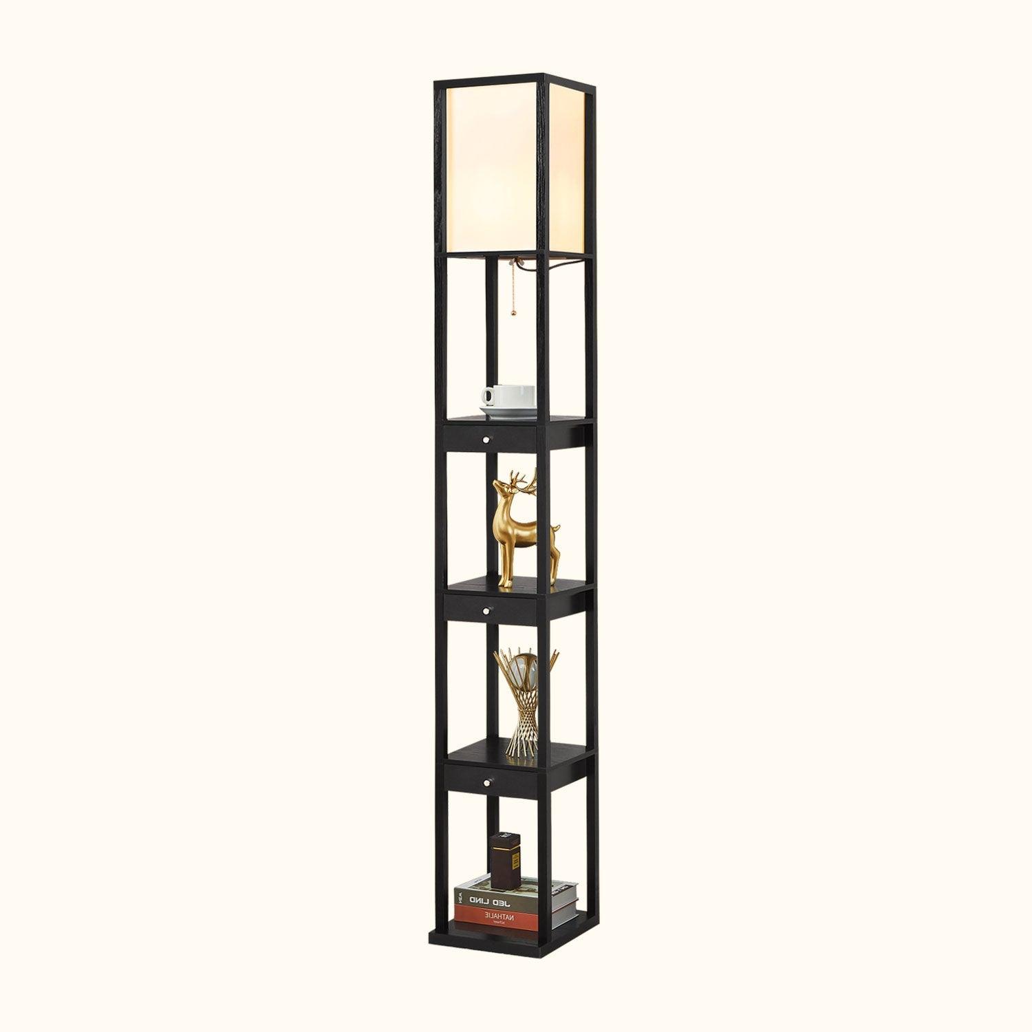 ATAMIN Aaron Classic LED Floor Lamp with Storage Drawers