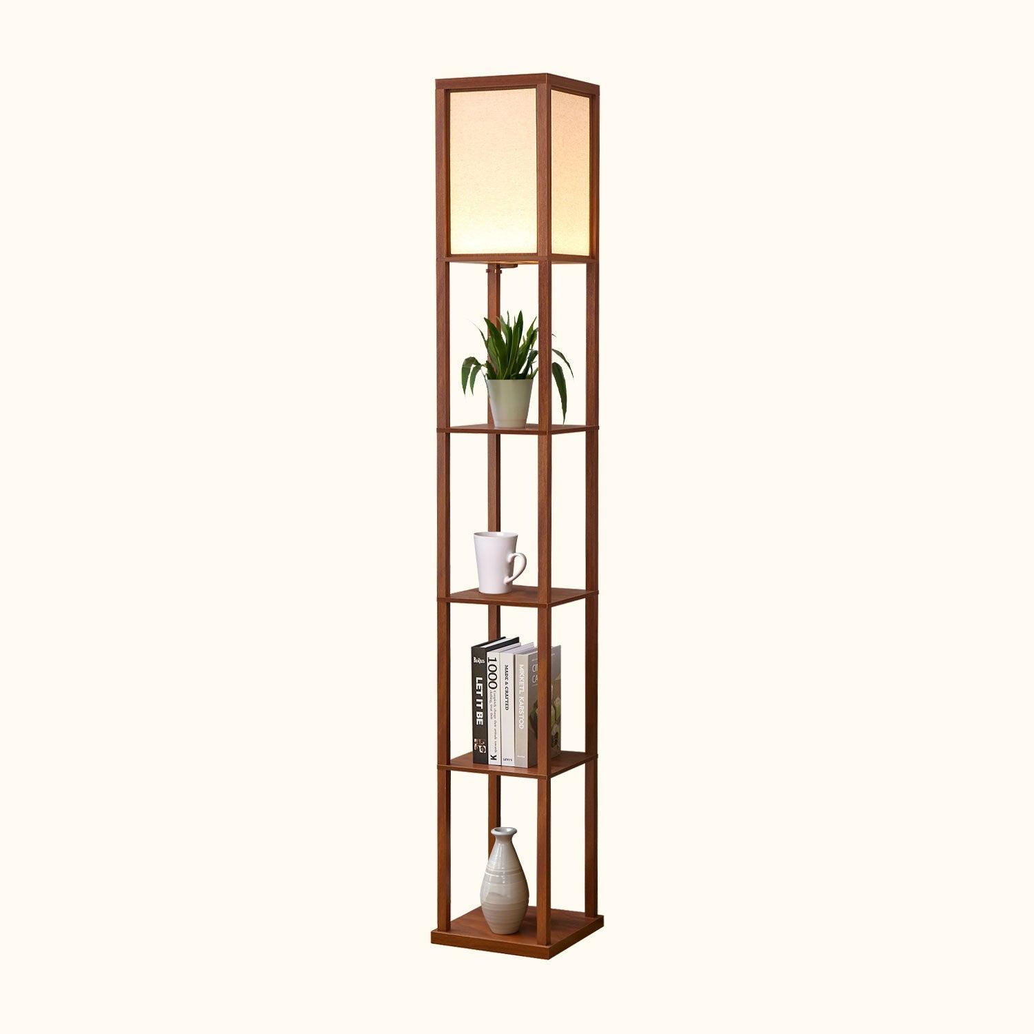 ATAMIN Alvin Dimmable Floor Lamp With Shelves & Integrated LED Lighting