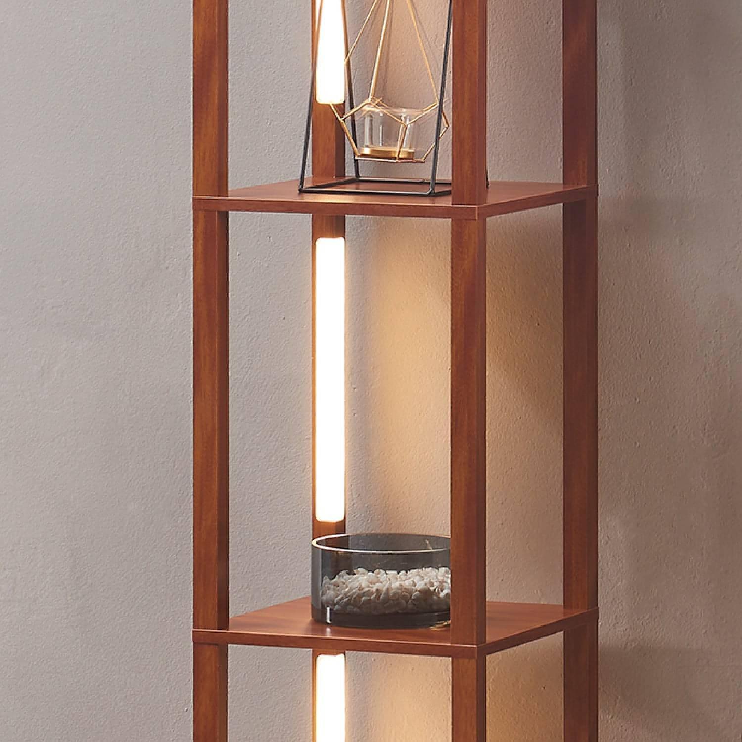 FENLO Fancy 64 Display Shelf With Lights, LED Floor Lamps for