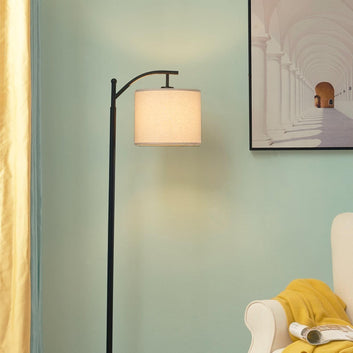 Flora Arc Minimalist Floor Lamp With Black Marble Base