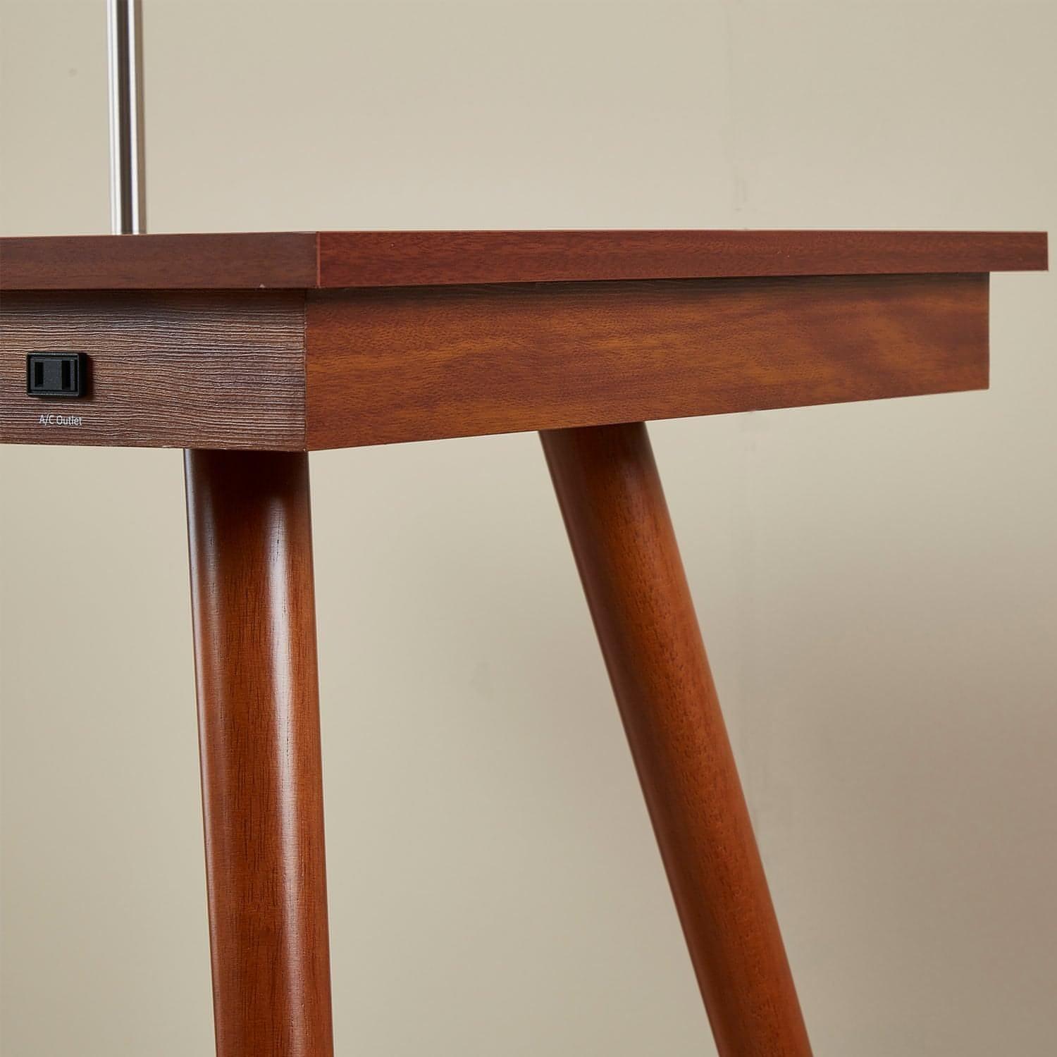 mid-century desk with outlet