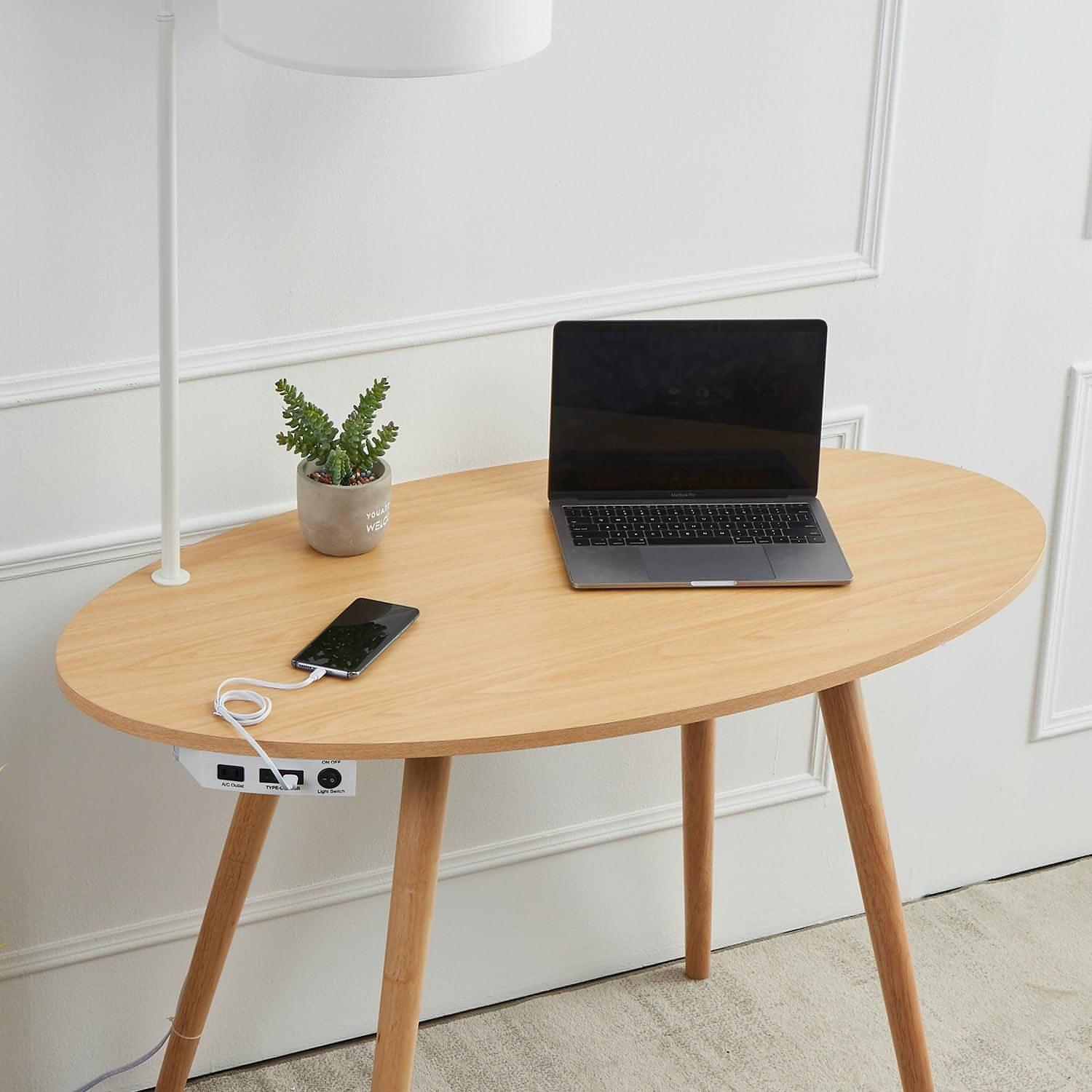 mid-century study desk for small dorm