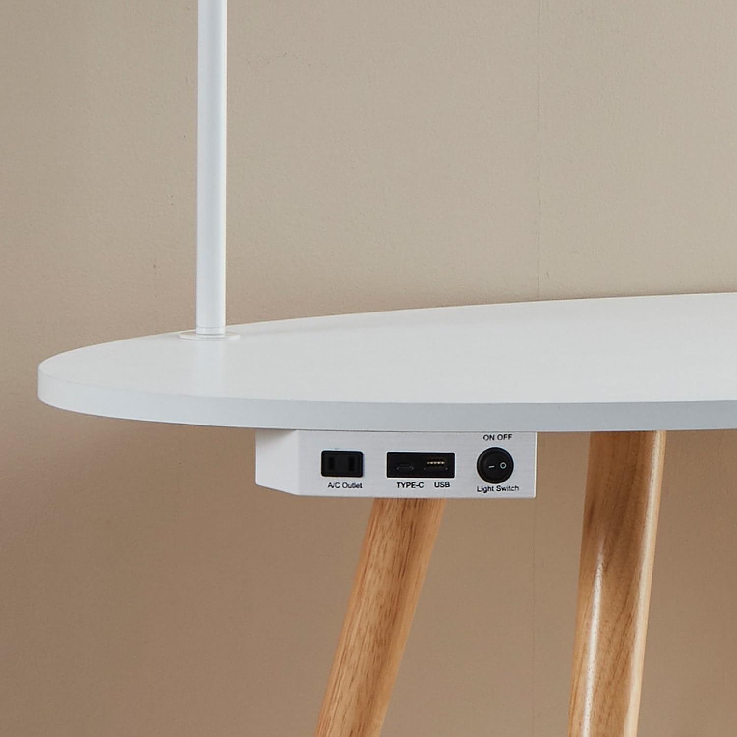built-in wireless charging ports, usb and usb-c charging ports