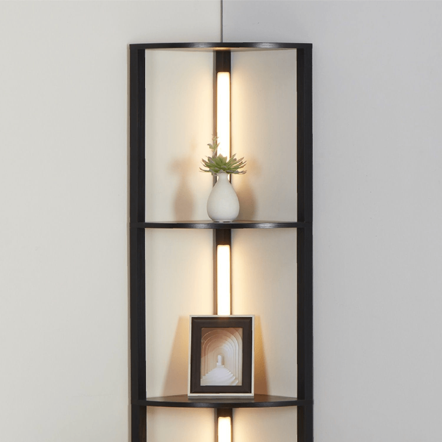 LED Wood tiered display