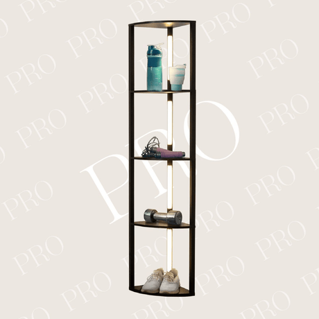 Wooden LED display shelf 