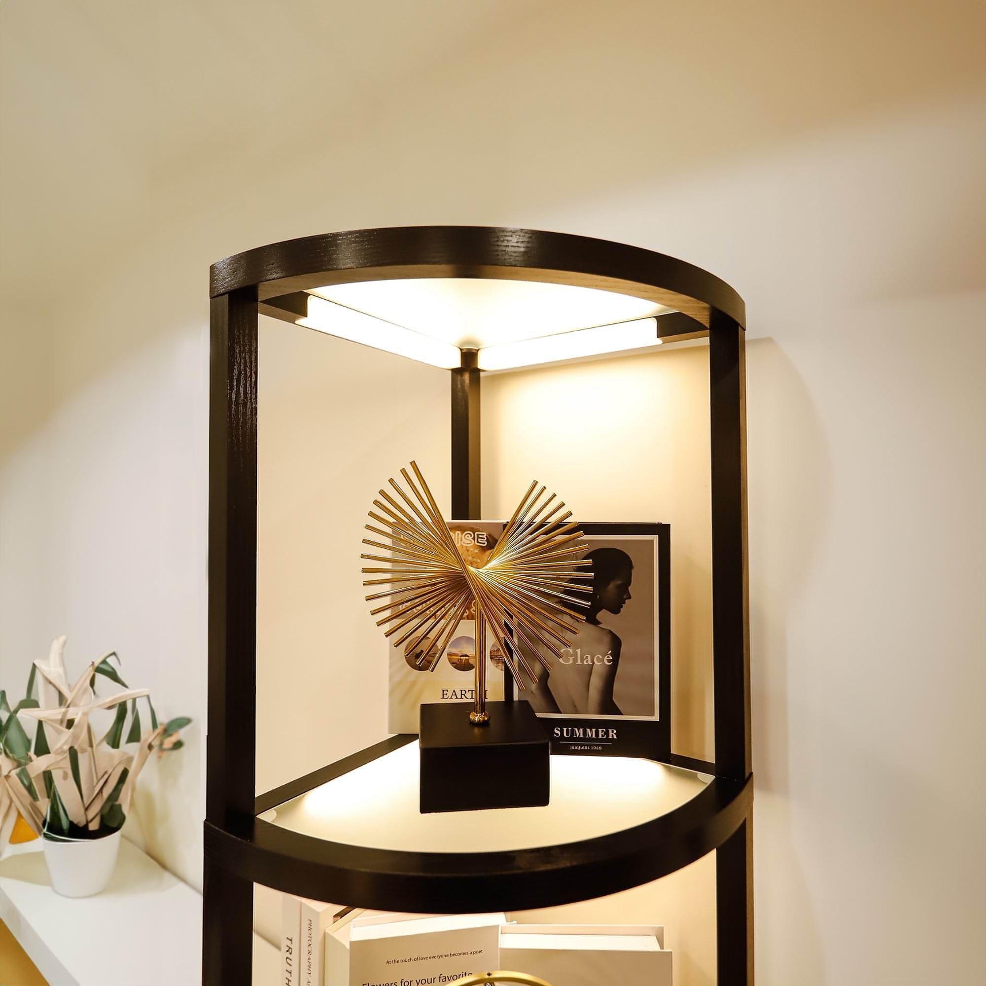 Artwork and trophy corner display shelf