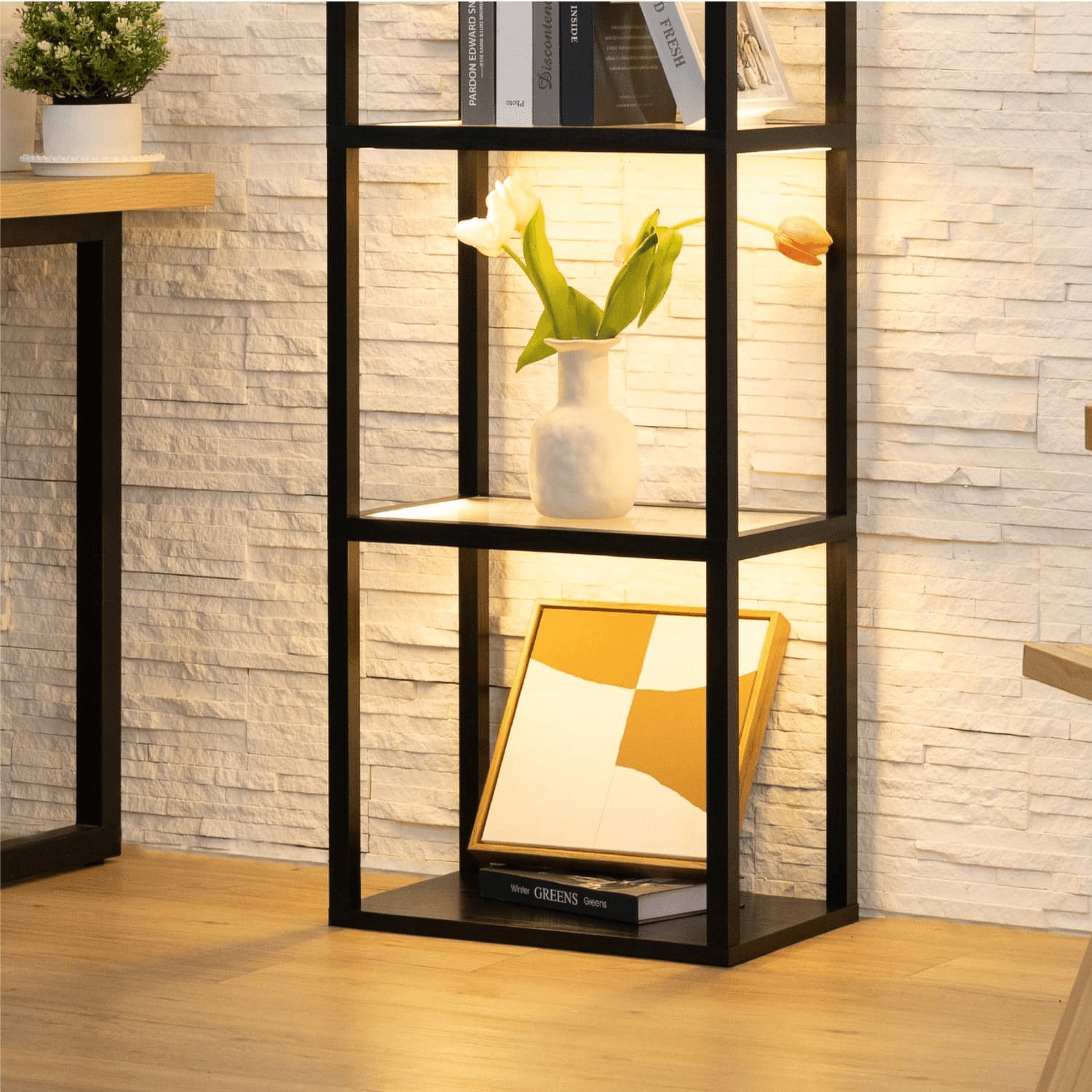 Multi-tier Glass Display with Lighting