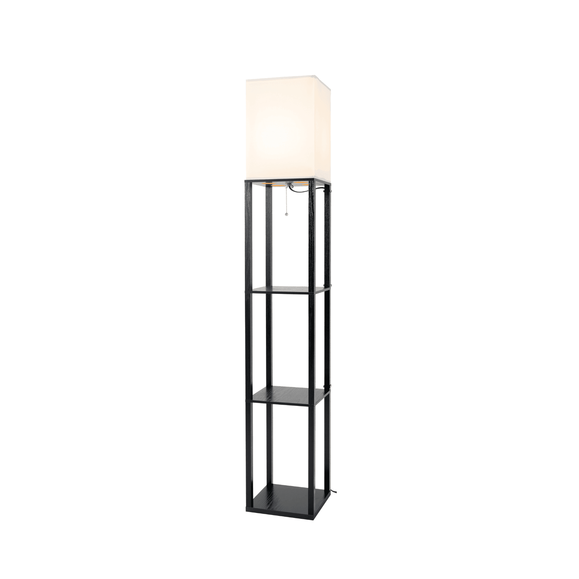 Alvis Minimalistic LED Floor Lamp with Display Shelves - FENLO